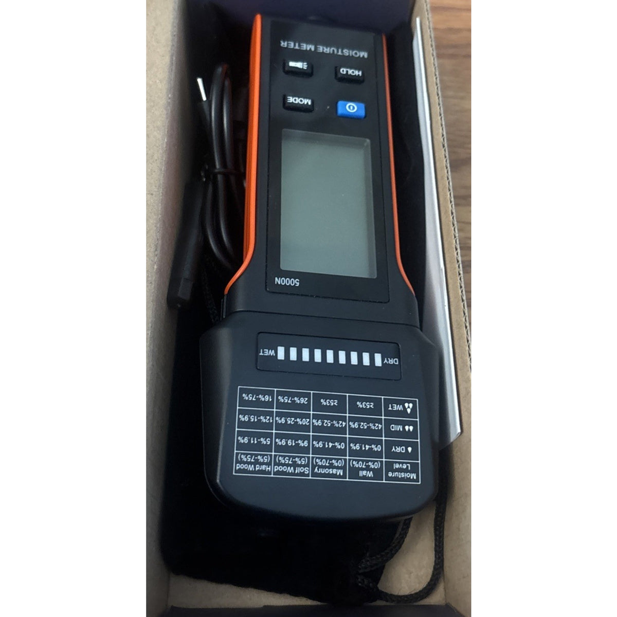 Pinless Wood Moisture Meter – Drywall, Mold & Lumber Moisture Detector with LCD