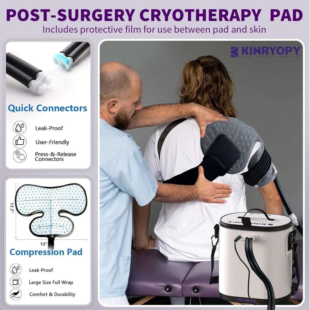 Kinryopy Shoulder Cold Therapy Machine Programmable Timer Portable Ice System