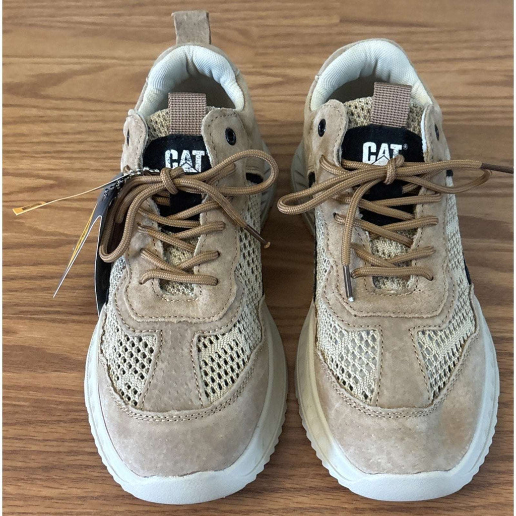 Caterpillar CAT Suede & Mesh Non-Slip Lace-Up Low Cut Sneakers Men's Sz 10 Wide