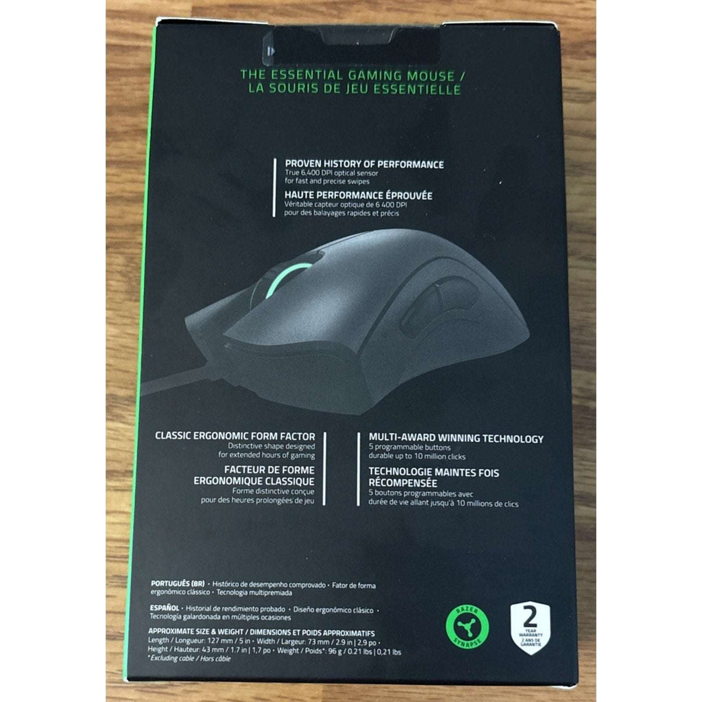 Razer DeathAdder Essential Wired Gaming Mouse Optical Sensor 6400 DPI NEW/Sealed