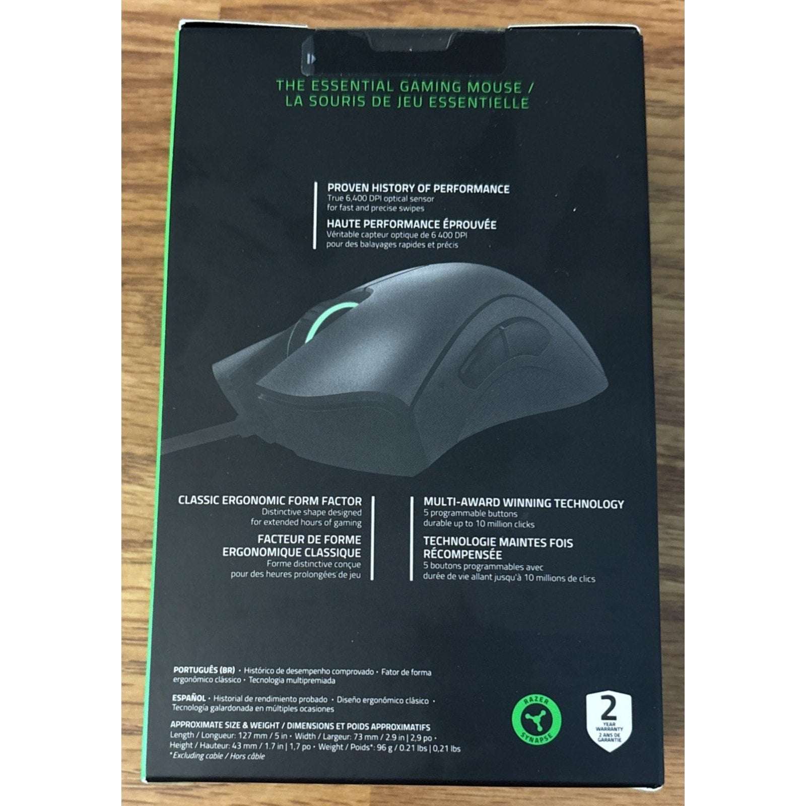 Razer DeathAdder Essential Wired Gaming Mouse Optical Sensor 6400 DPI NEW/Sealed