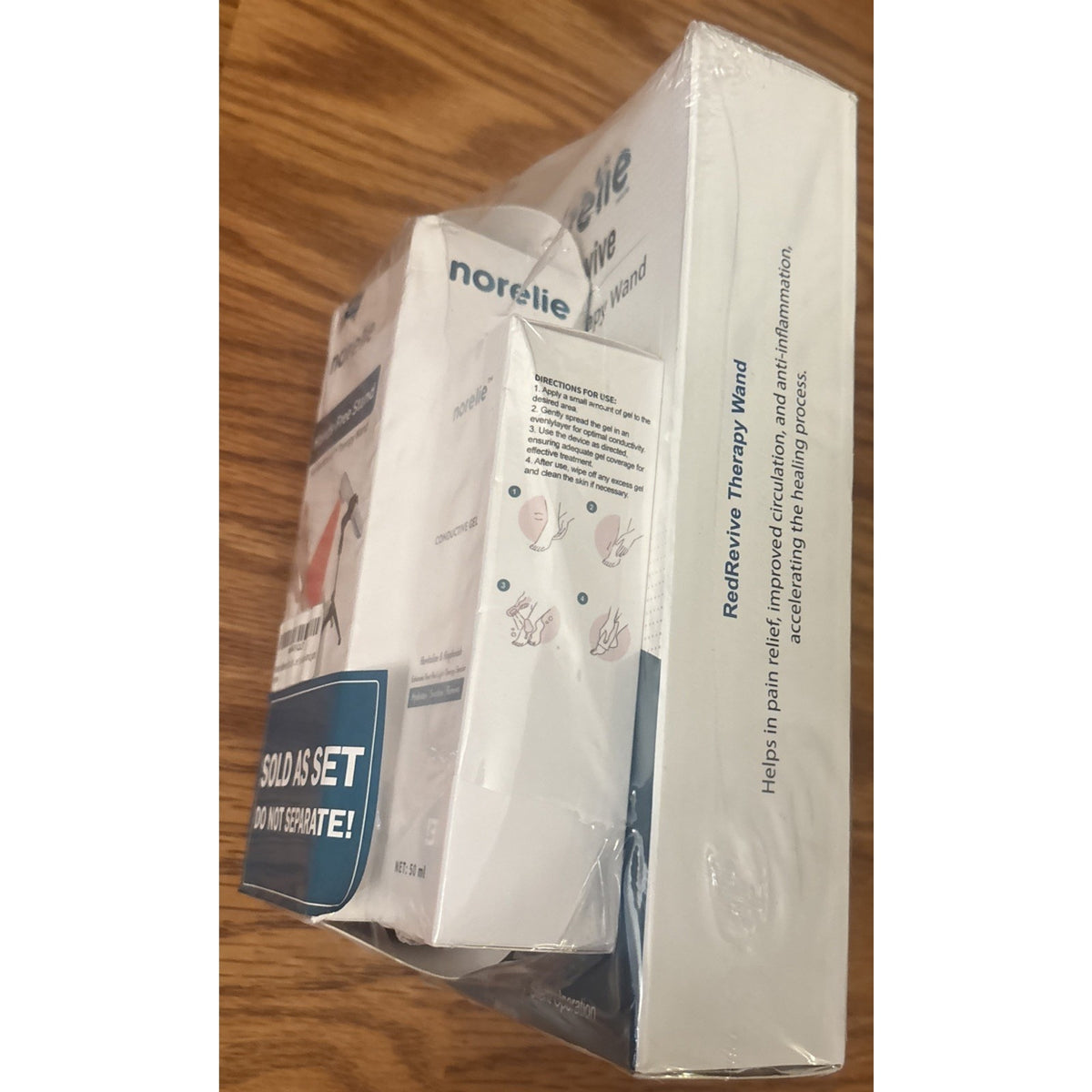 Norelie RedRevive Cold Laser Therapy Wand, Stand & Conductive Gel Bundle Set NEW