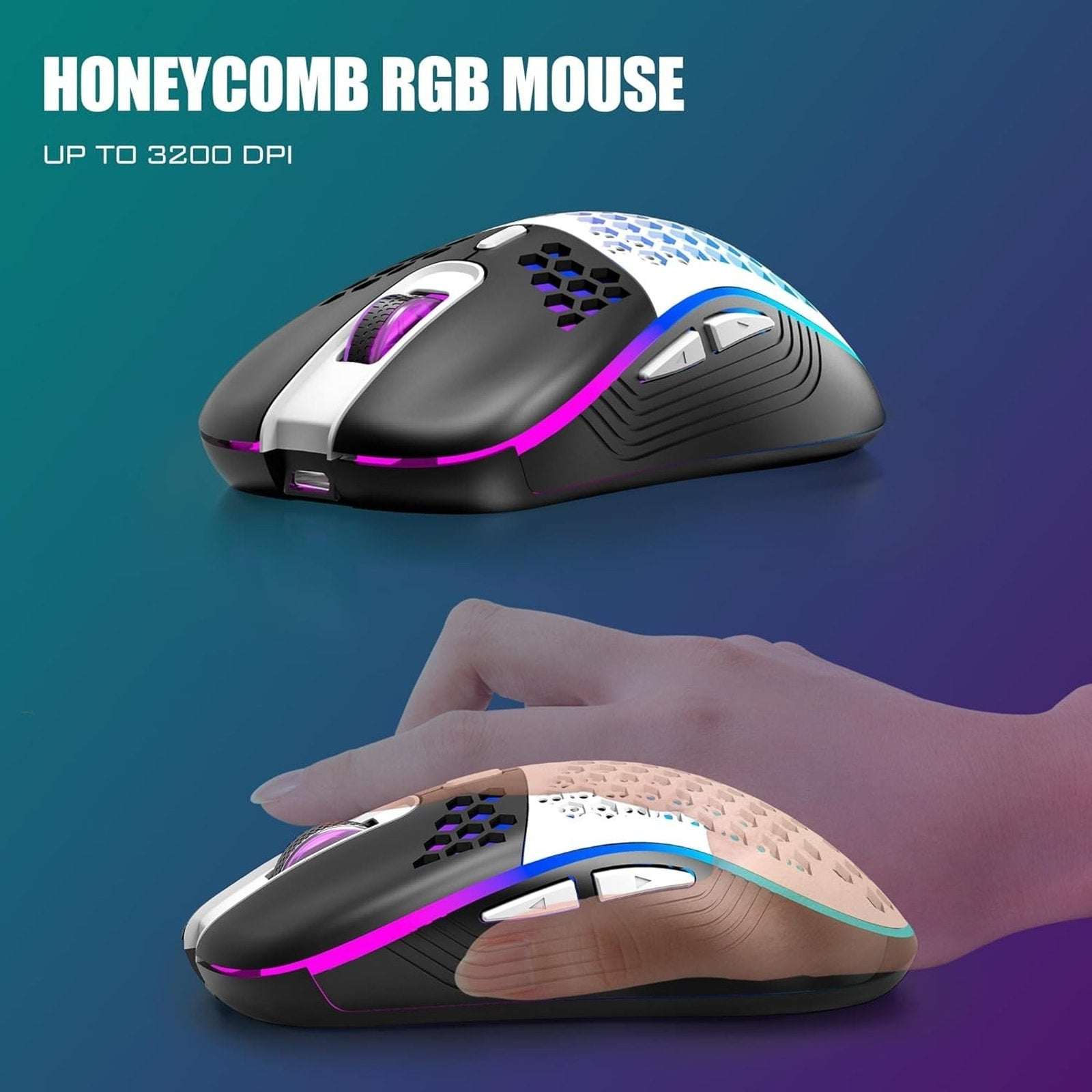 Red Thunder K84 Wireless Gaming Keyboard & Mouse Combo Rainbow Backlight Compact