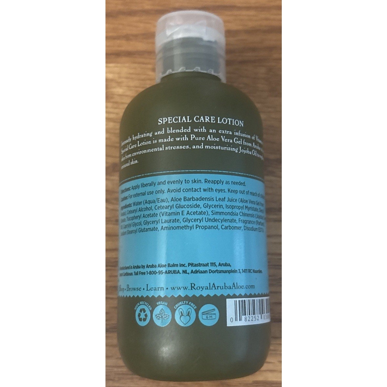 Aruba Aloe Special Care Lotion 6oz Intense Hydration for Dry & Sensitive Skin