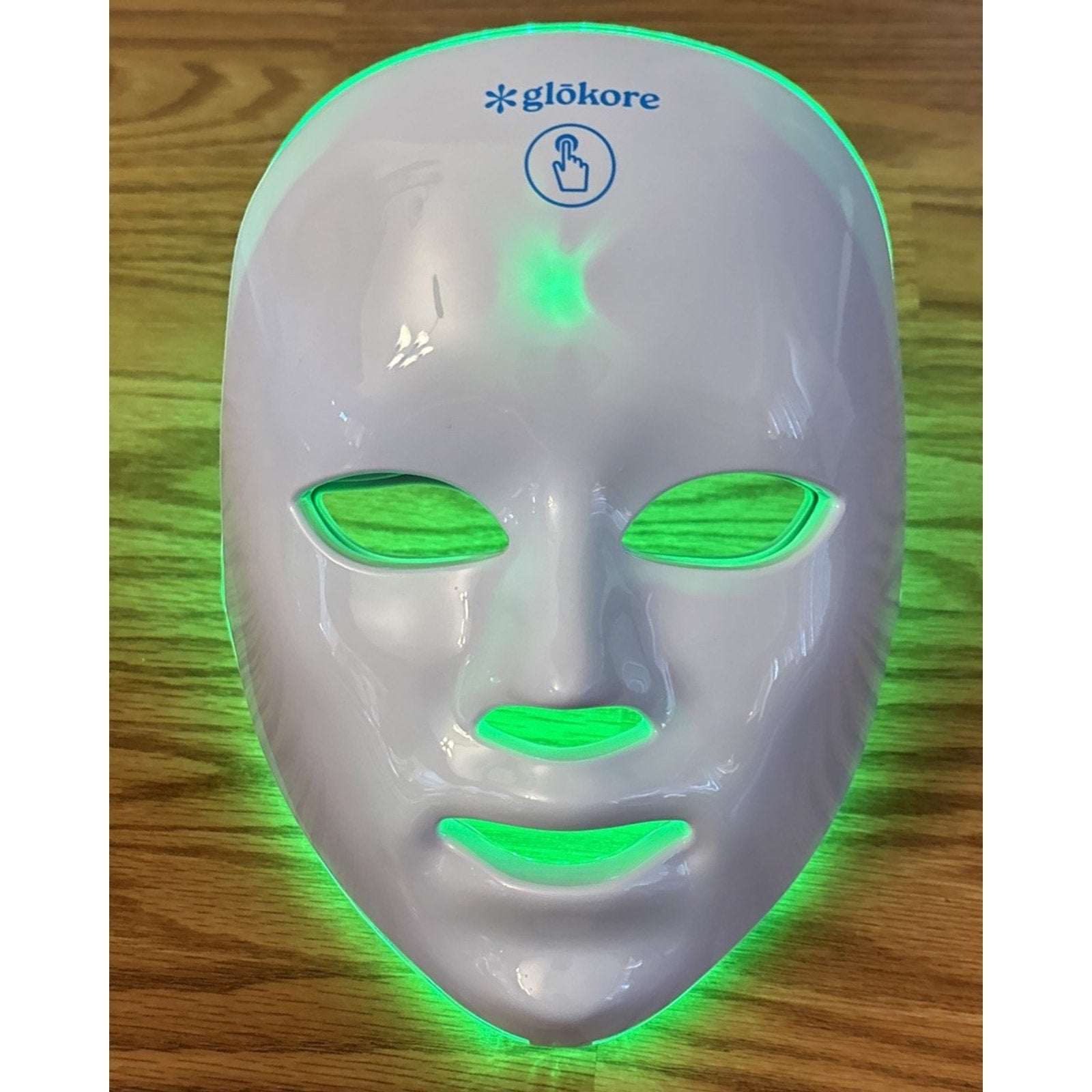 Glokore 7-in-1 LED Wireless Light Therapy Face Mask Device White Open Box New