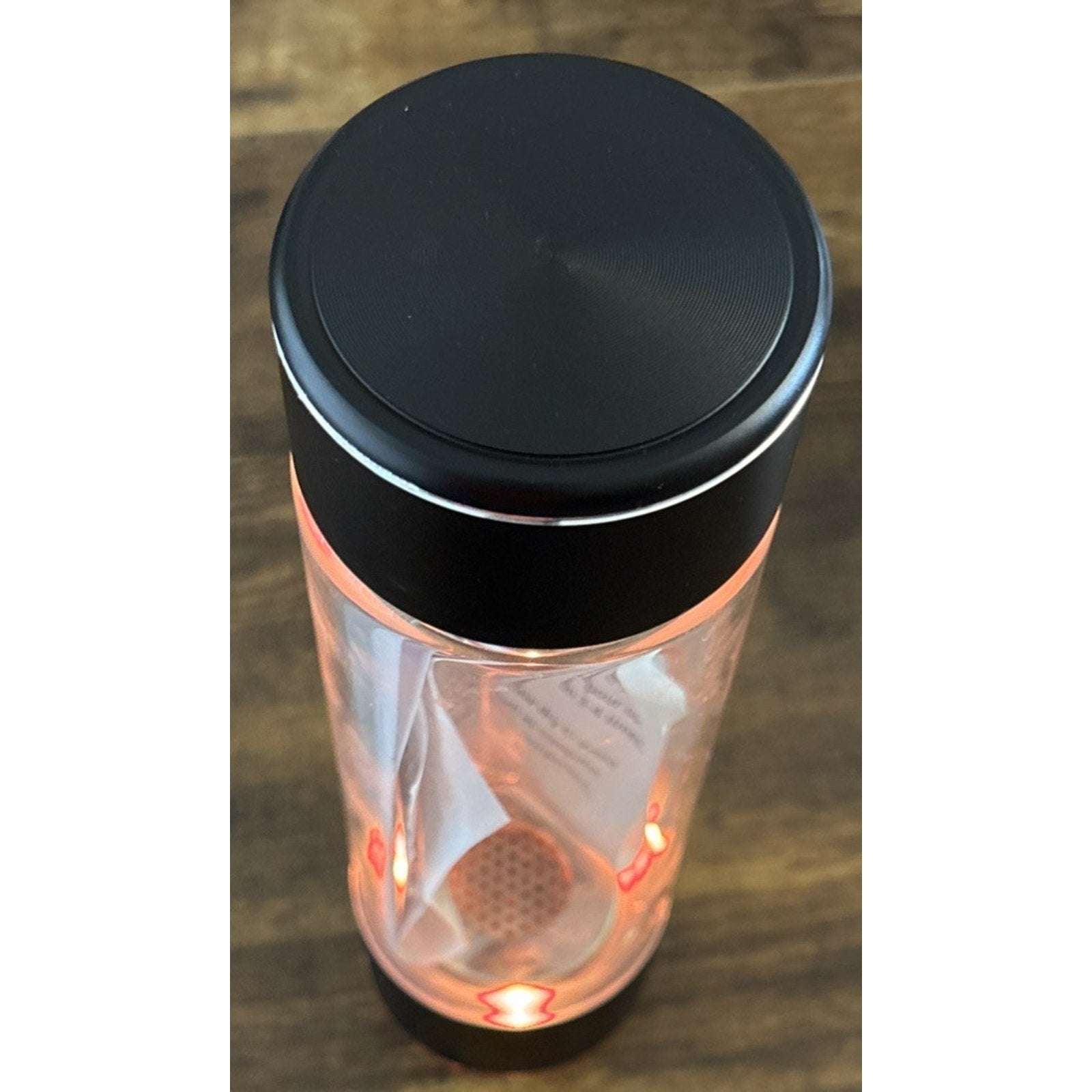 H2 Smart Hydrogen Water Bottle Generator - Rechargeable Portable Glass Black