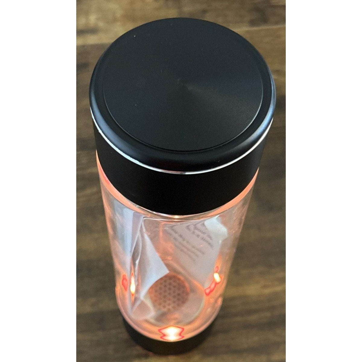 H2 Smart Hydrogen Water Bottle Generator - Rechargeable Portable Glass Black