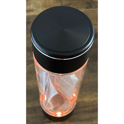 H2 Smart Hydrogen Water Bottle Generator - Rechargeable Portable Glass Black
