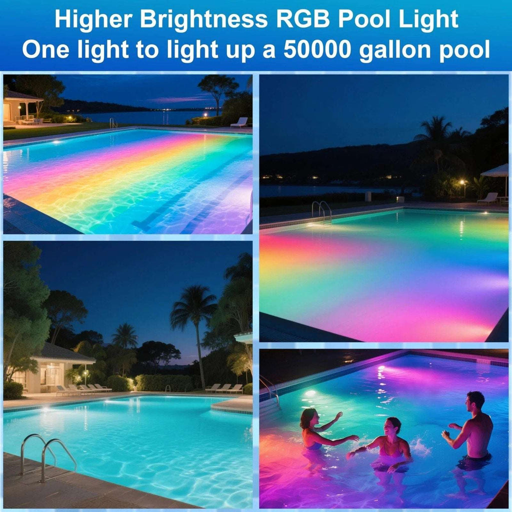 70W/80W RGBW LED Pool Light Bulb Color Changing 120V E26 Inground Above w/Remote