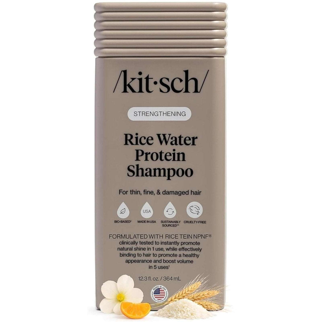 Kitsch Strengthening Rice Water Protein Shampoo Thin, Fine & Damaged Hair 12.3oz