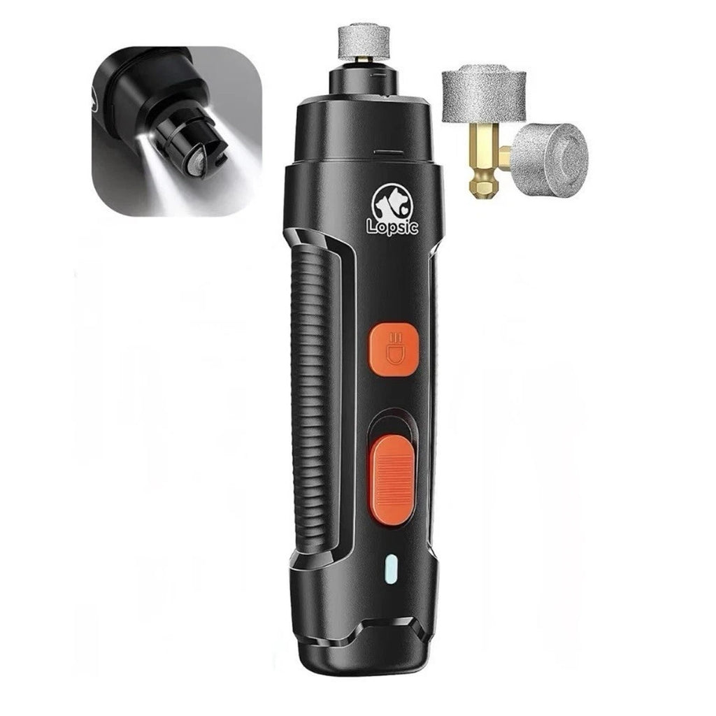 Lopsic Dog Nail Grinder Professional Electric w/ Lights Rechargeable Pet Trimmer