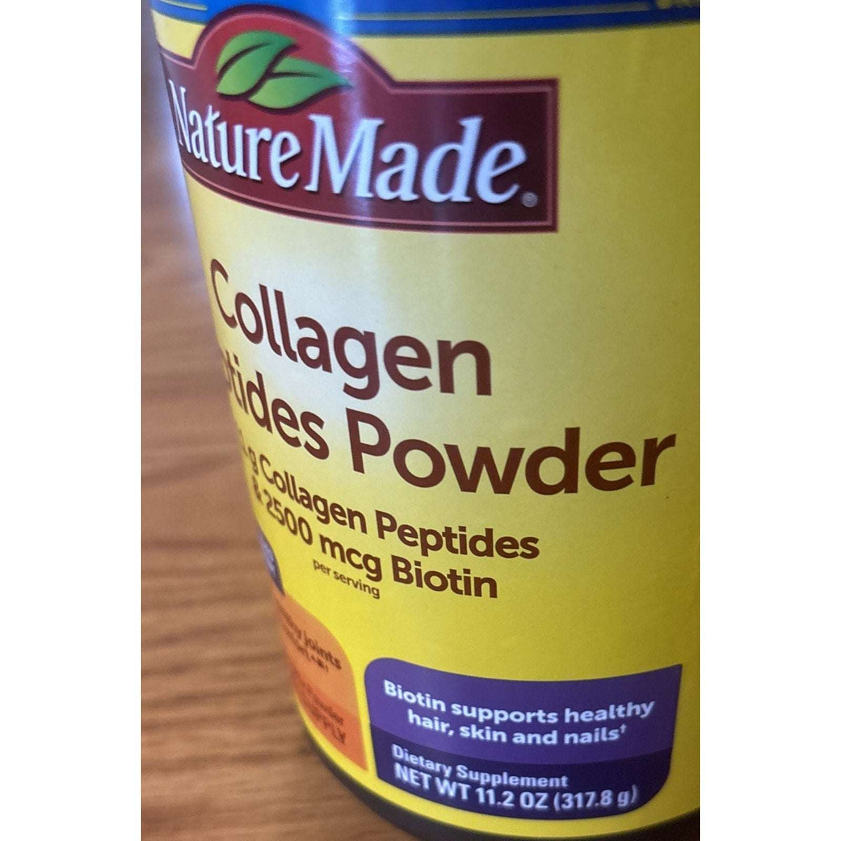2x Nature Made Bovine Collagen Peptides Powder Types 1 & 3 +2500 mcg Biotin Keto