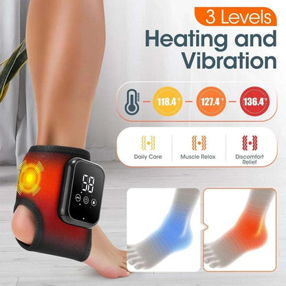 Foot Renew Ankle and Foot Massager Cordless 3-Level Vibration & Heat & Extenders