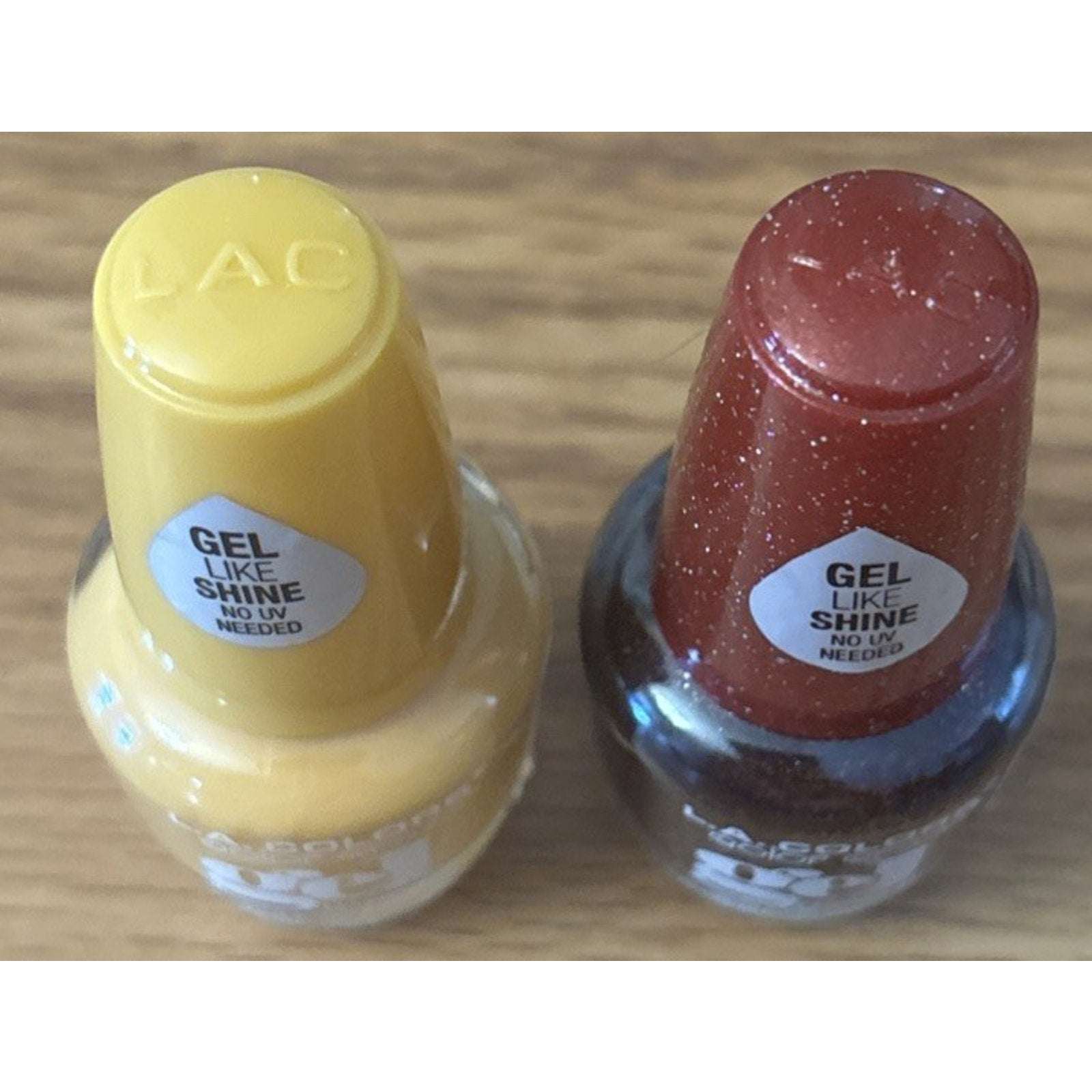 2PC LA Colors Nail Polish Color Craze Gel Shine - No UV Needed - MONARCH & CRUSH