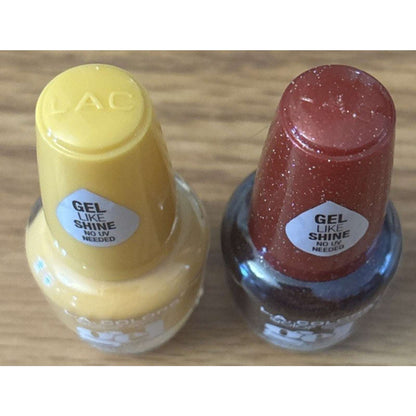 2PC LA Colors Nail Polish Color Craze Gel Shine - No UV Needed - MONARCH & CRUSH