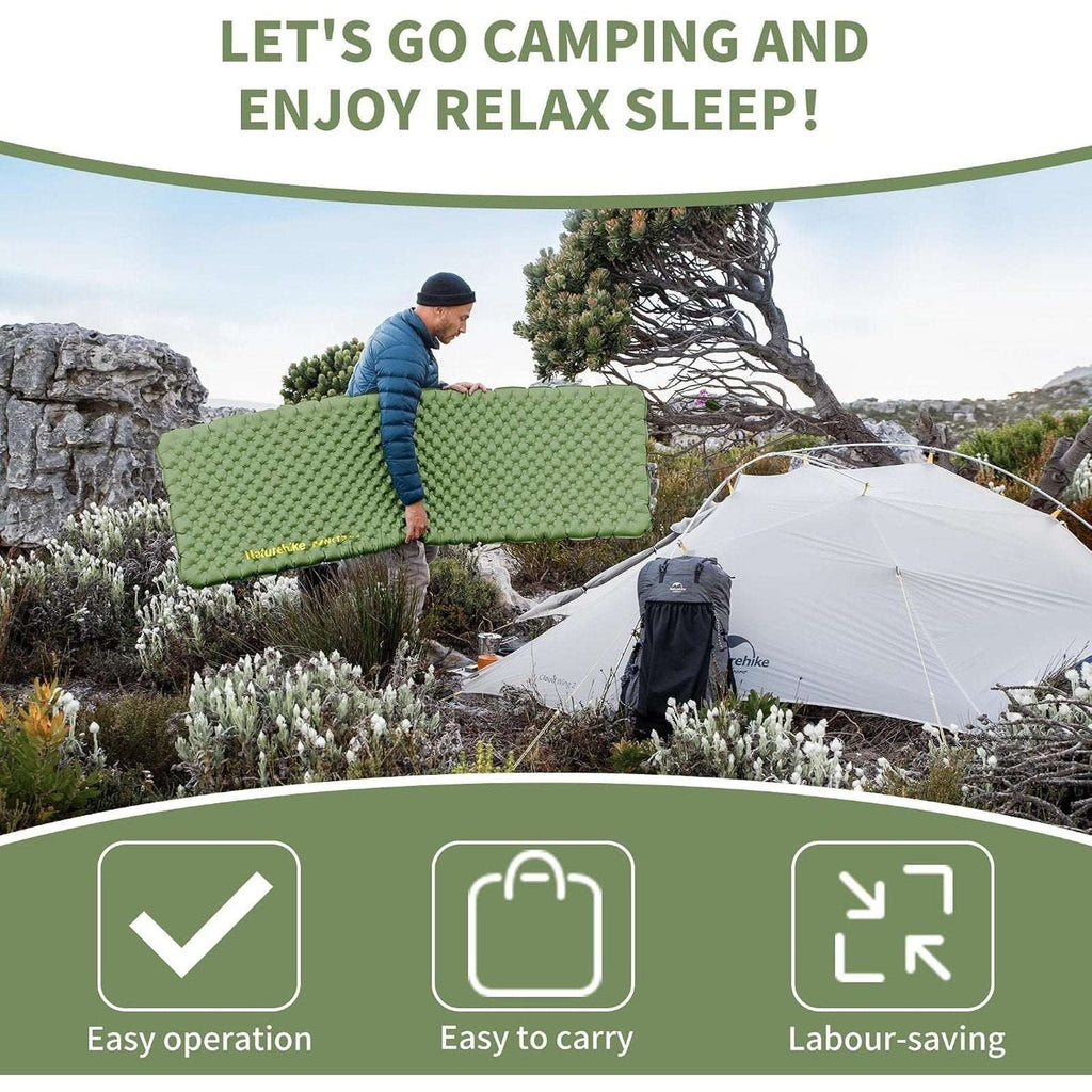 Naturehike 4.6R Ultralight Insulated Inflatable Sleeping Pad Mat w/ Air Pump Bag