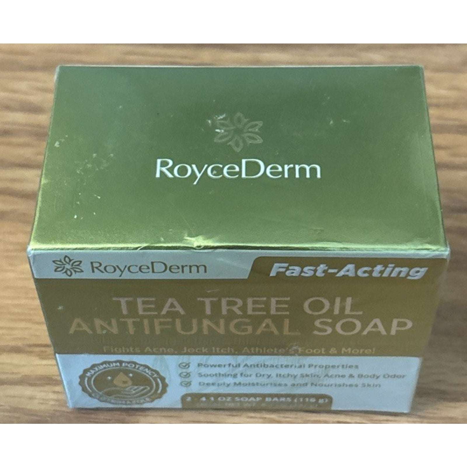 Roycederm Antifungal Antibacterial Treatment Tea Tree Soap 2 x 4.1 oz Soap Bars