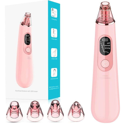 Blackhead Remover Pore Vacuum w/ LED Screen & 4 Probes Tighten, Lift & Exfoliate