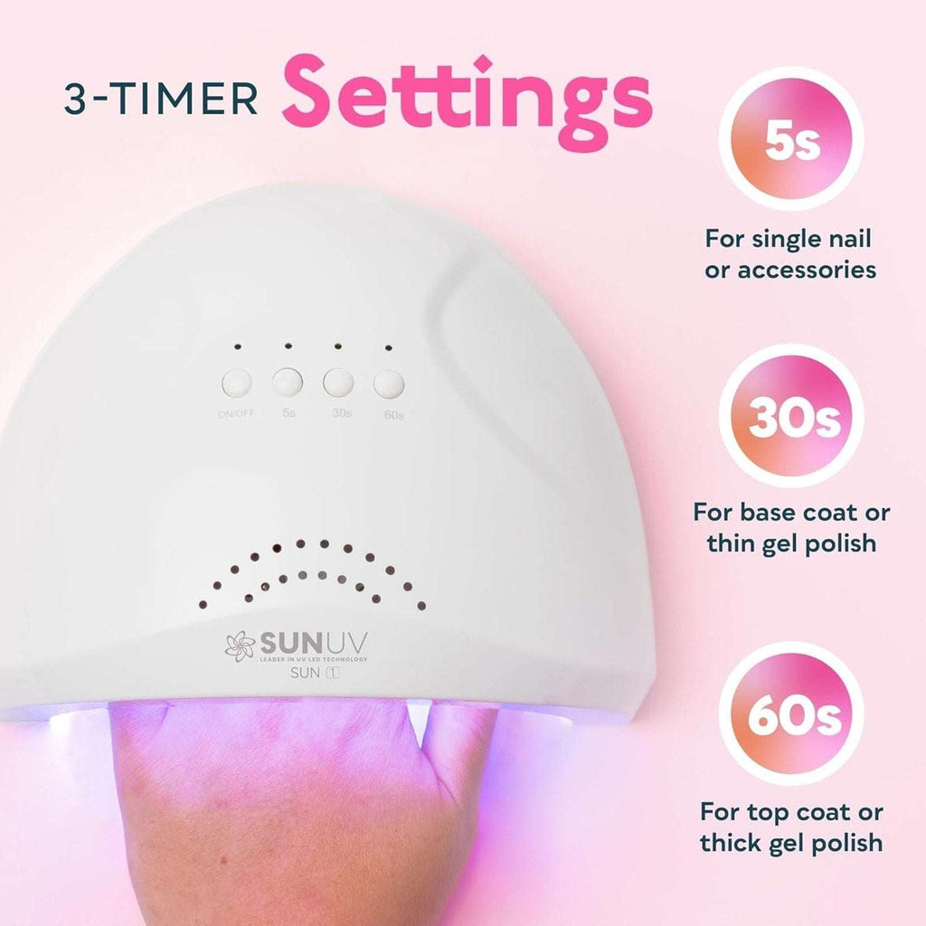 SUNUV SUN1 Hybrid UV + LED Lightbeads Nail Lamp for All Gel Polish & Extensions