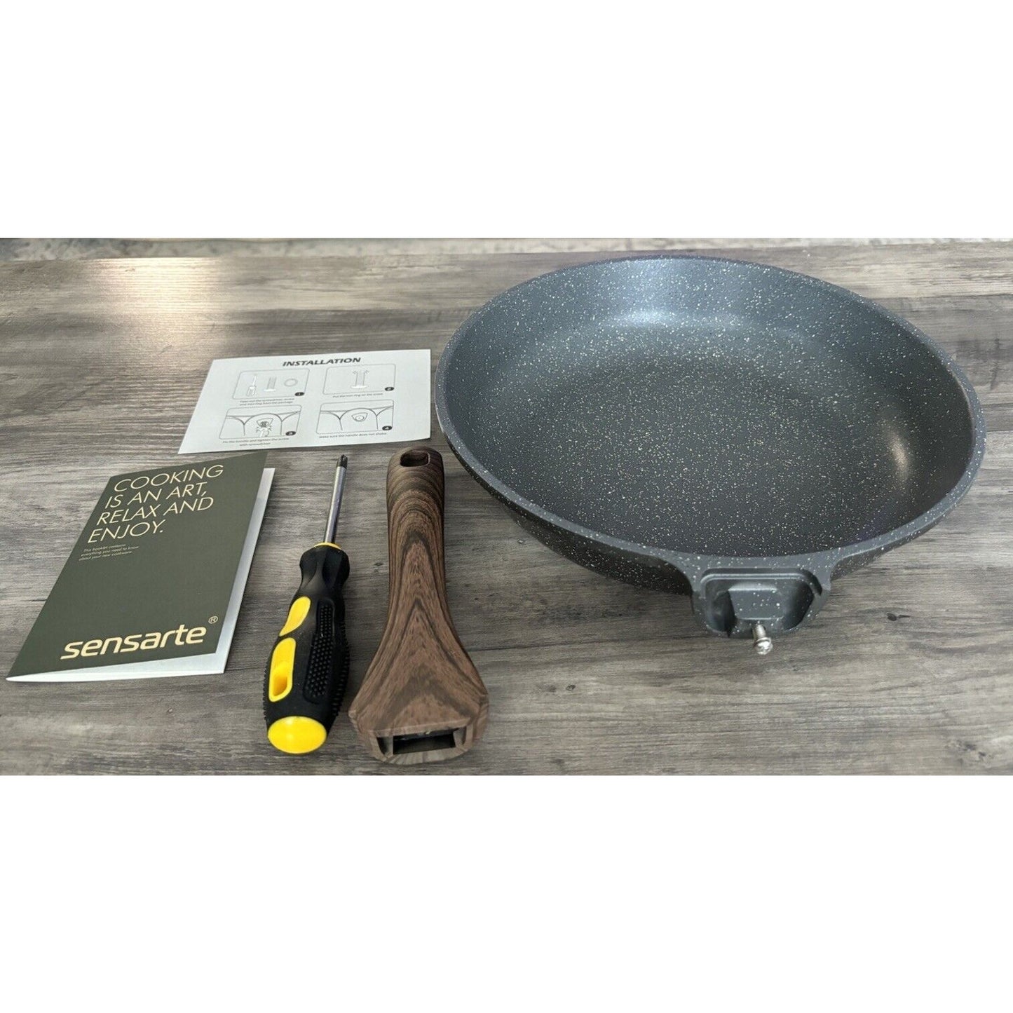 SENSARTE 11 Inch Nonstick Frying Pan Skillet, Swiss Granite Coating Omelette Pan