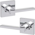 2 Kwikset 92001-605 Casey Passage Hallway Closet Door Square Lever Set in Chrome