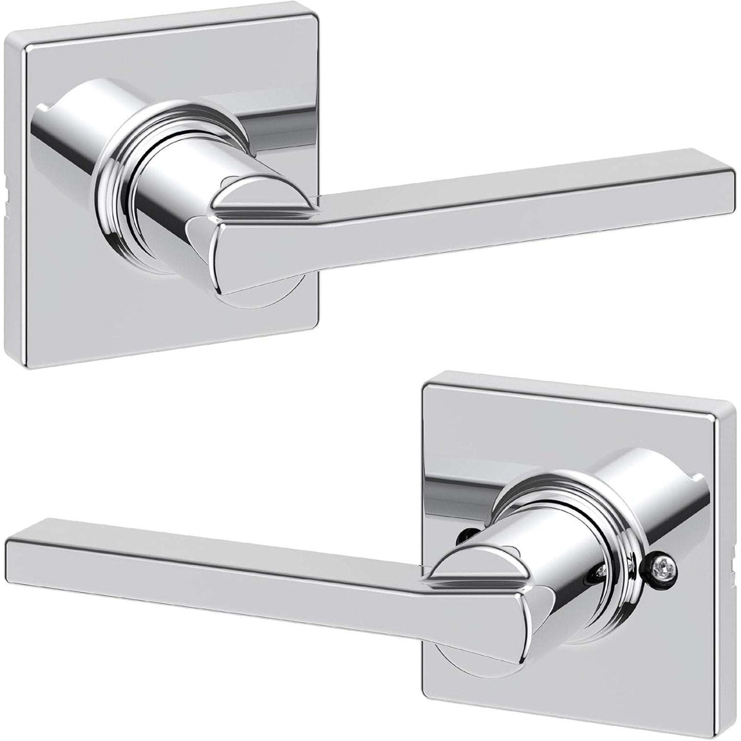 2 Kwikset 92001-605 Casey Passage Hallway Closet Door Square Lever Set in Chrome
