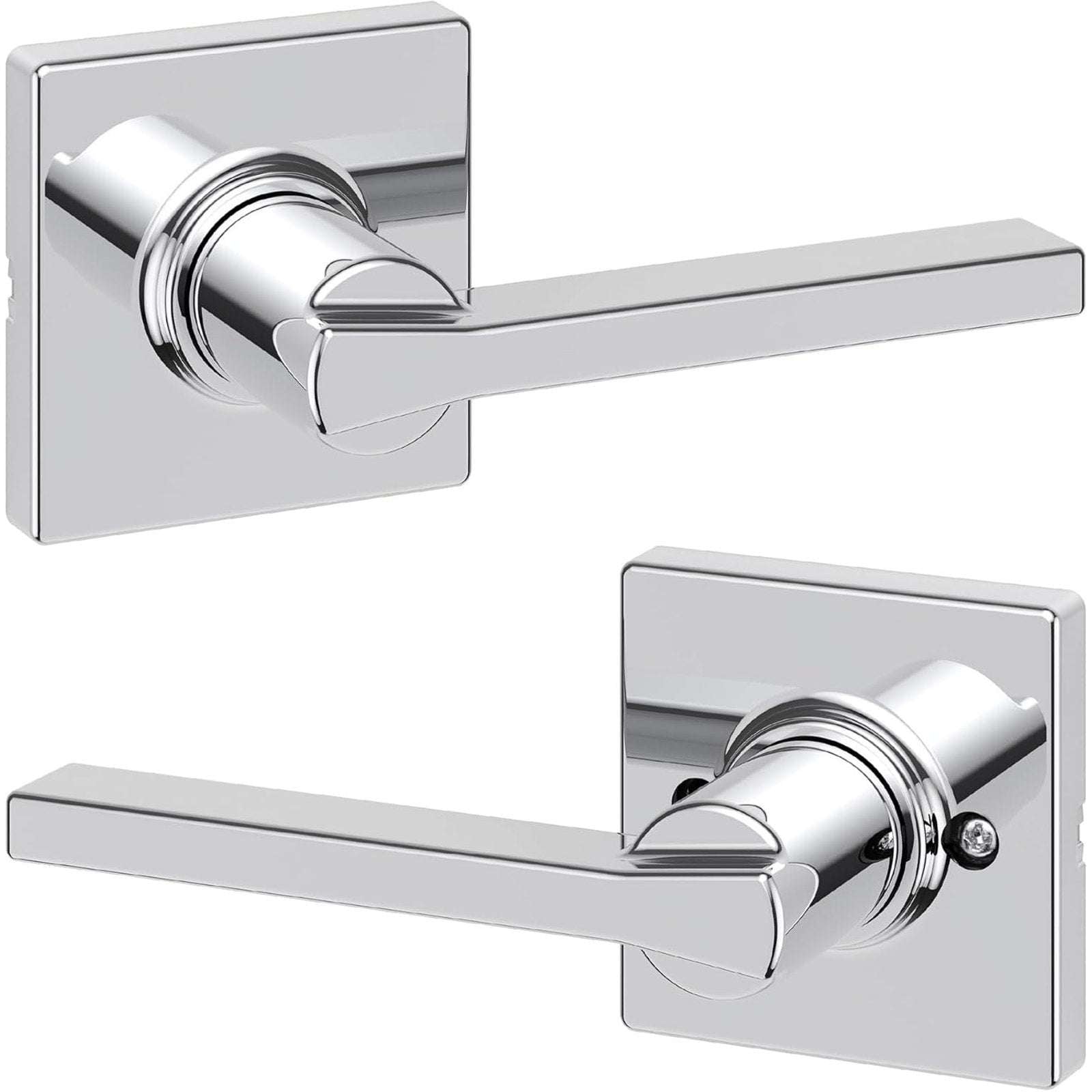 2 Kwikset 92001-605 Casey Passage Hallway Closet Door Square Lever Set in Chrome