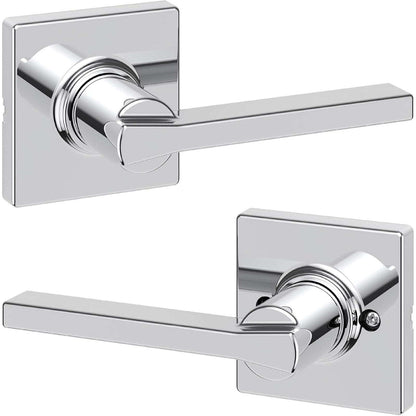 2 Kwikset 92001-605 Casey Passage Hallway Closet Door Square Lever Set in Chrome