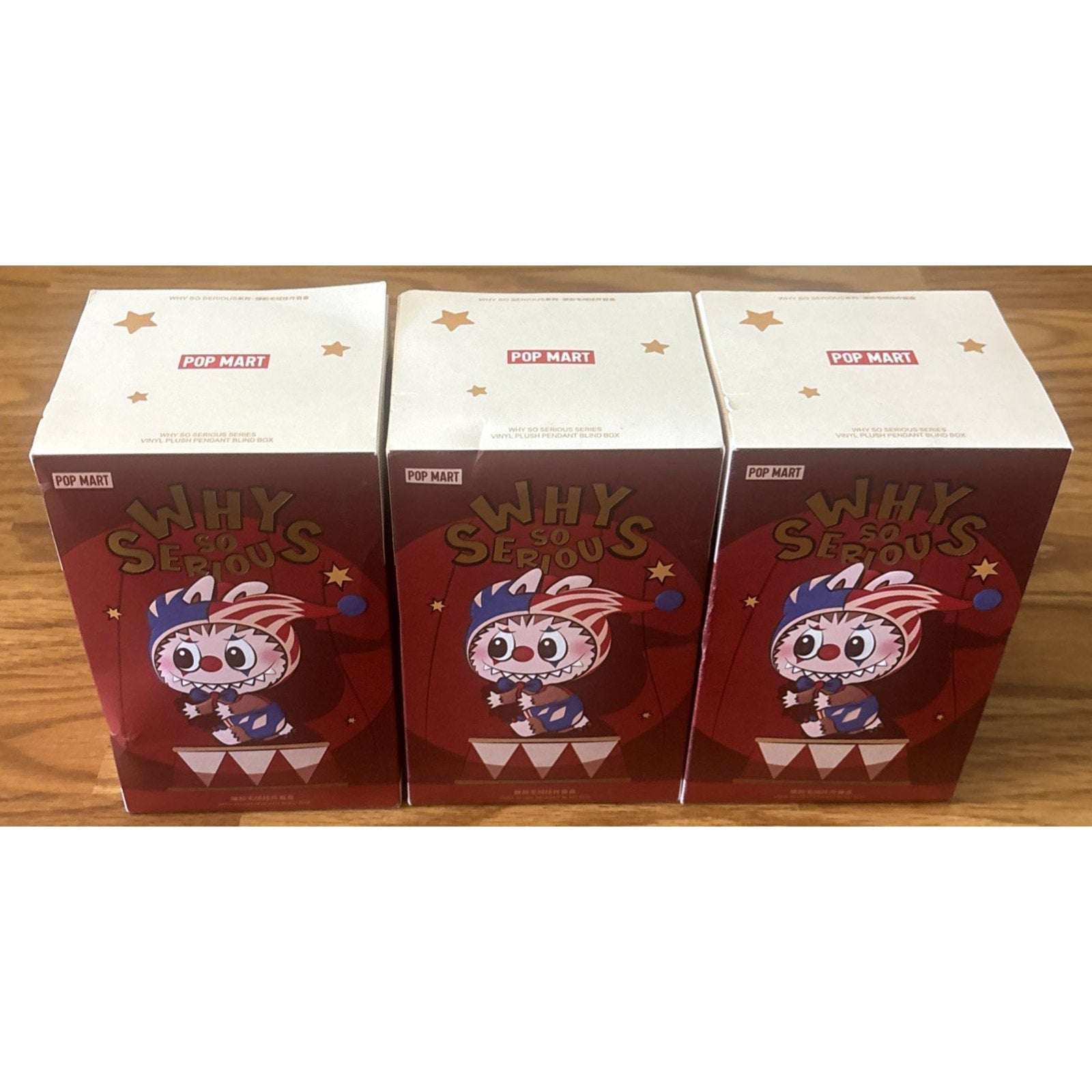 LOT of 3 100% Authentic POPMART WHY SO SERIOUS Vinyl Plush Pendant New & Sealed