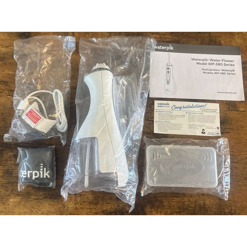 Waterpik Cordless Advanced 2.0 Water Flosser WHITE Rechargeable - WP580CD NEW
