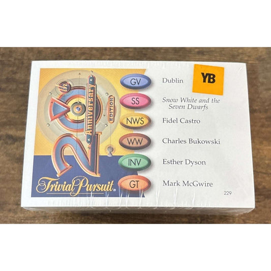 Trivial Pursuit 20th Anniversary Edition Deck of 200 YB Trivia Cards Sealed New