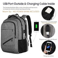 MATEIN 18.5 Inch Laptop TSA Approved Backpack, Extra Large Gray/Black w USB Port