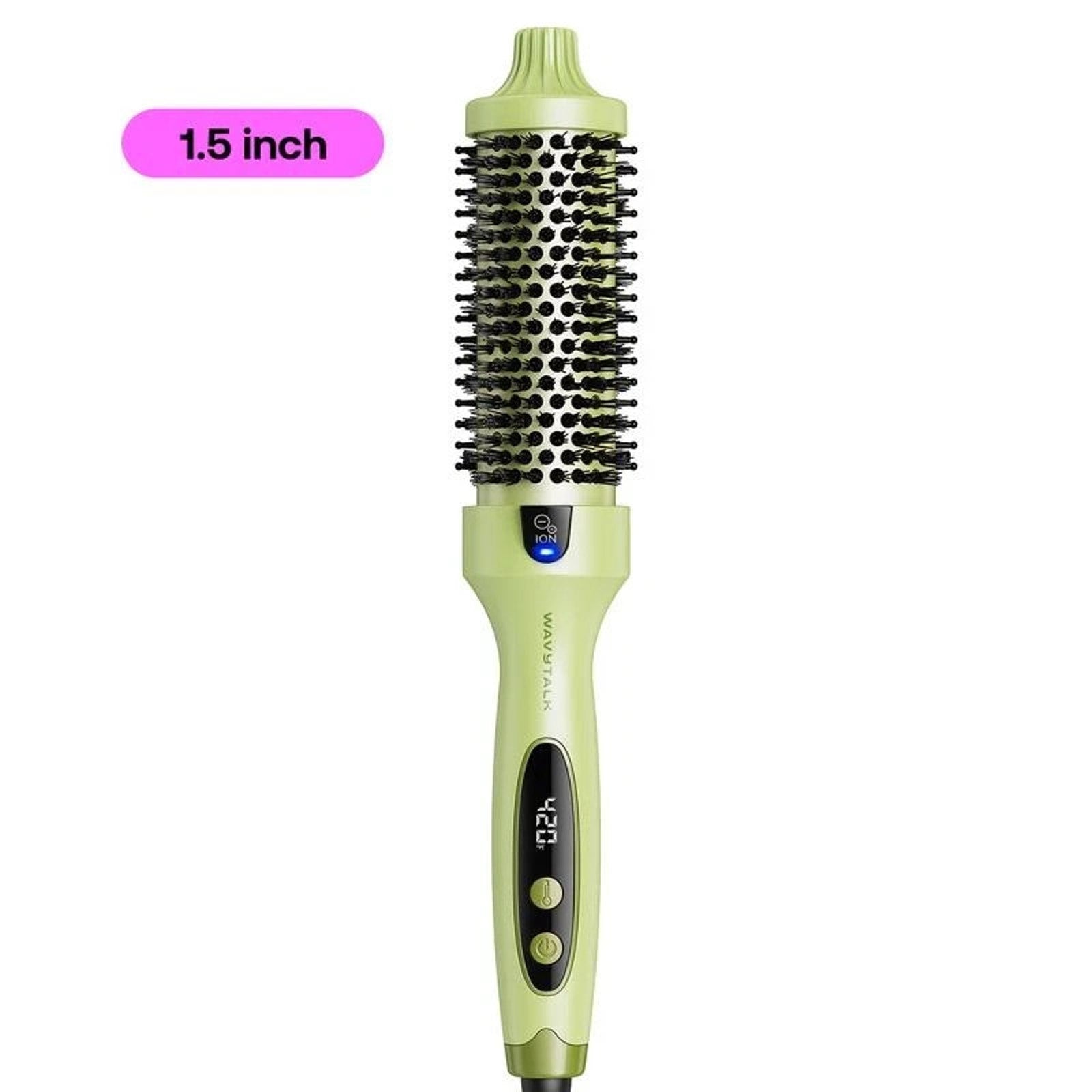 Wavytalk Blowout Boost Ionic Smoothing Thermal Heated Round Brush 1.5" - Green