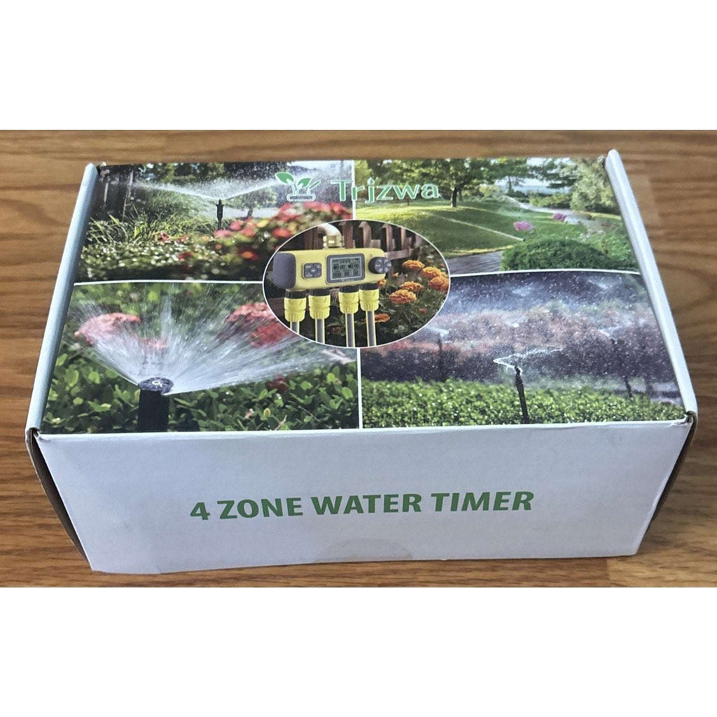 4-Zone Programmable Digital Smart Water Timer w/ Brass Inlet, Rain Delay, Anti-R