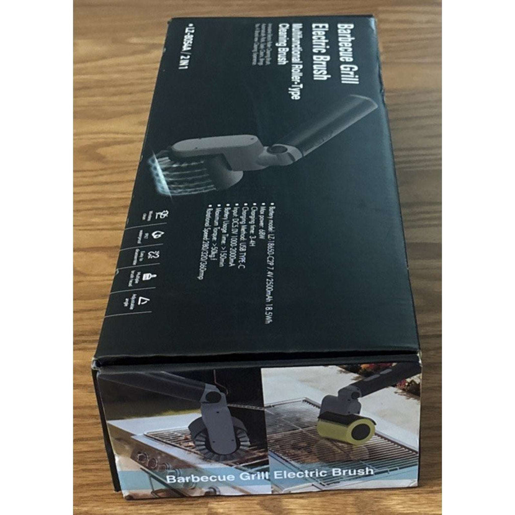 Electric Grill Brush Cordless Rechargeable 3 Speed 7.4V Power Steel BBQ Cleaner