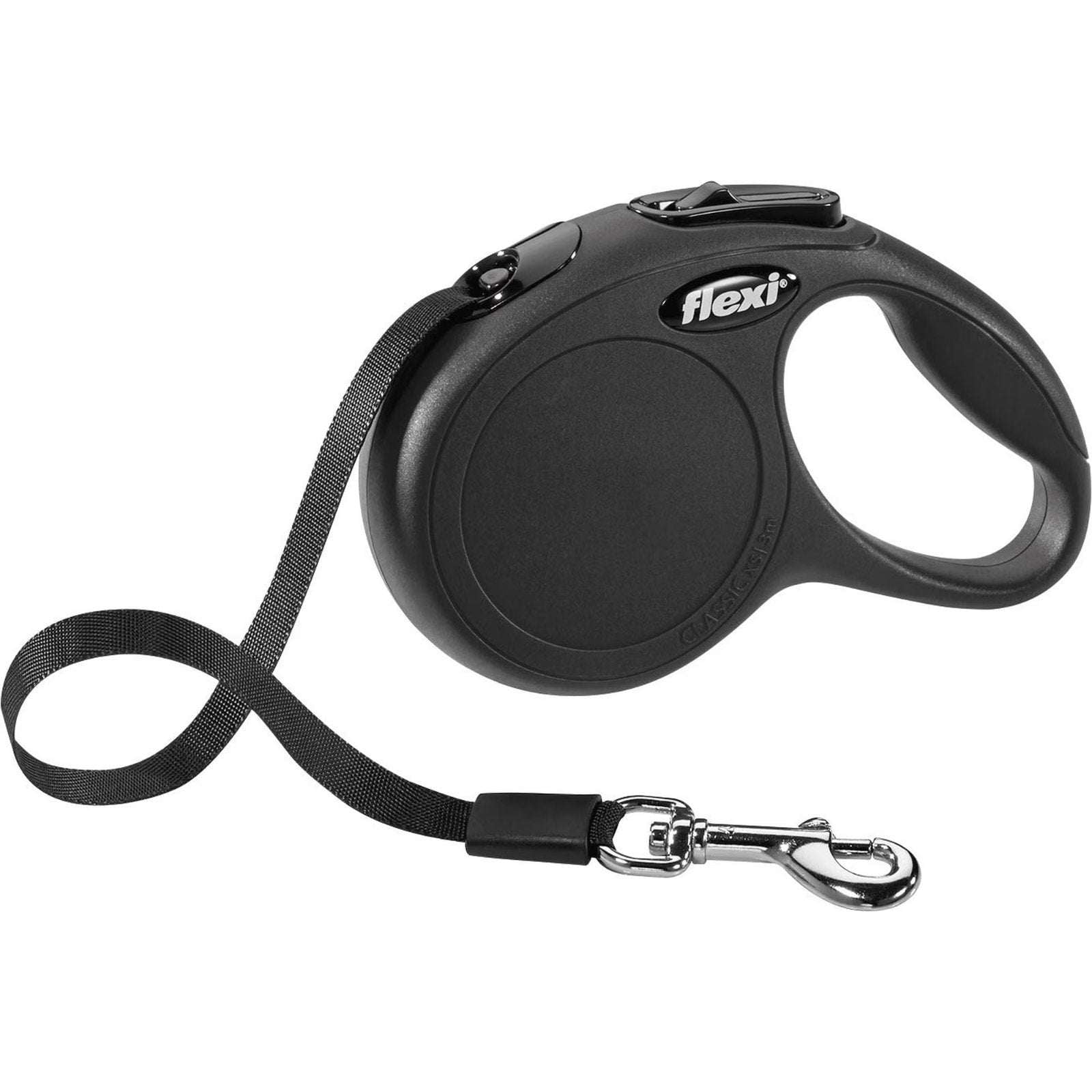 FLEXI New Classic Tape Retractable Dog Leash S Small Black 16ft Up to 33lbs