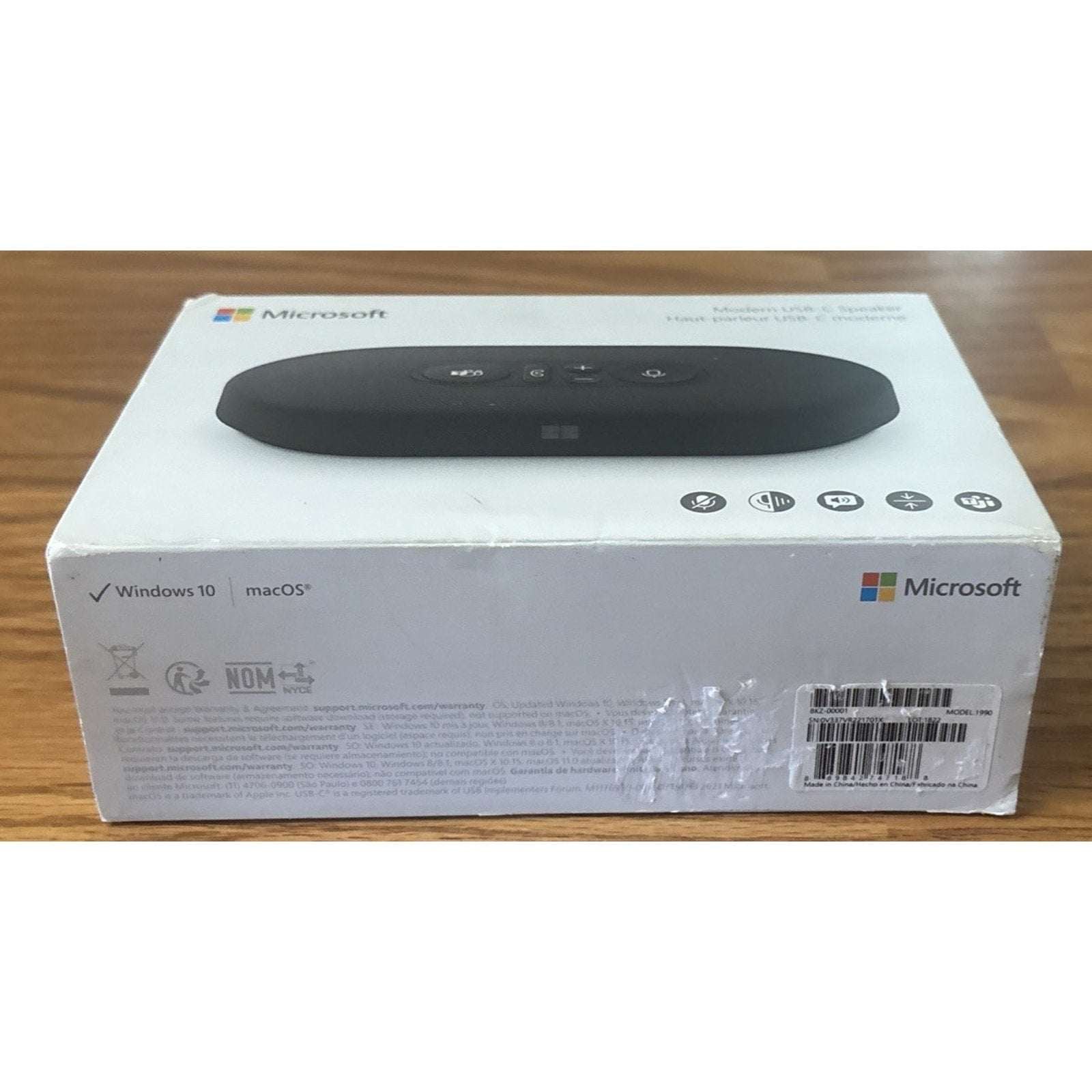 Microsoft - Modern USB-C Speaker 2- Way Compact Stereo Speaker, Call Controls