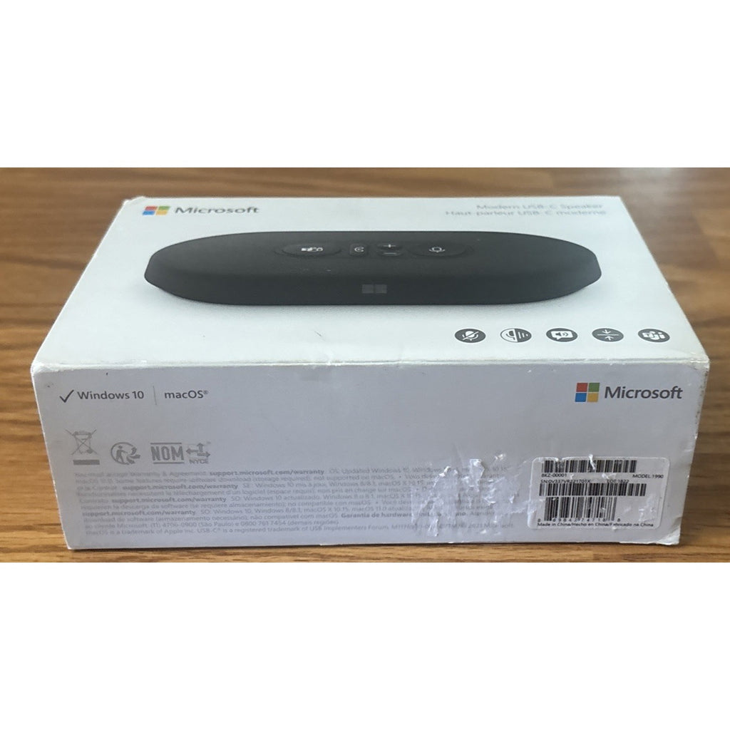 Microsoft - Modern USB-C Speaker 2- Way Compact Stereo Speaker, Call Controls