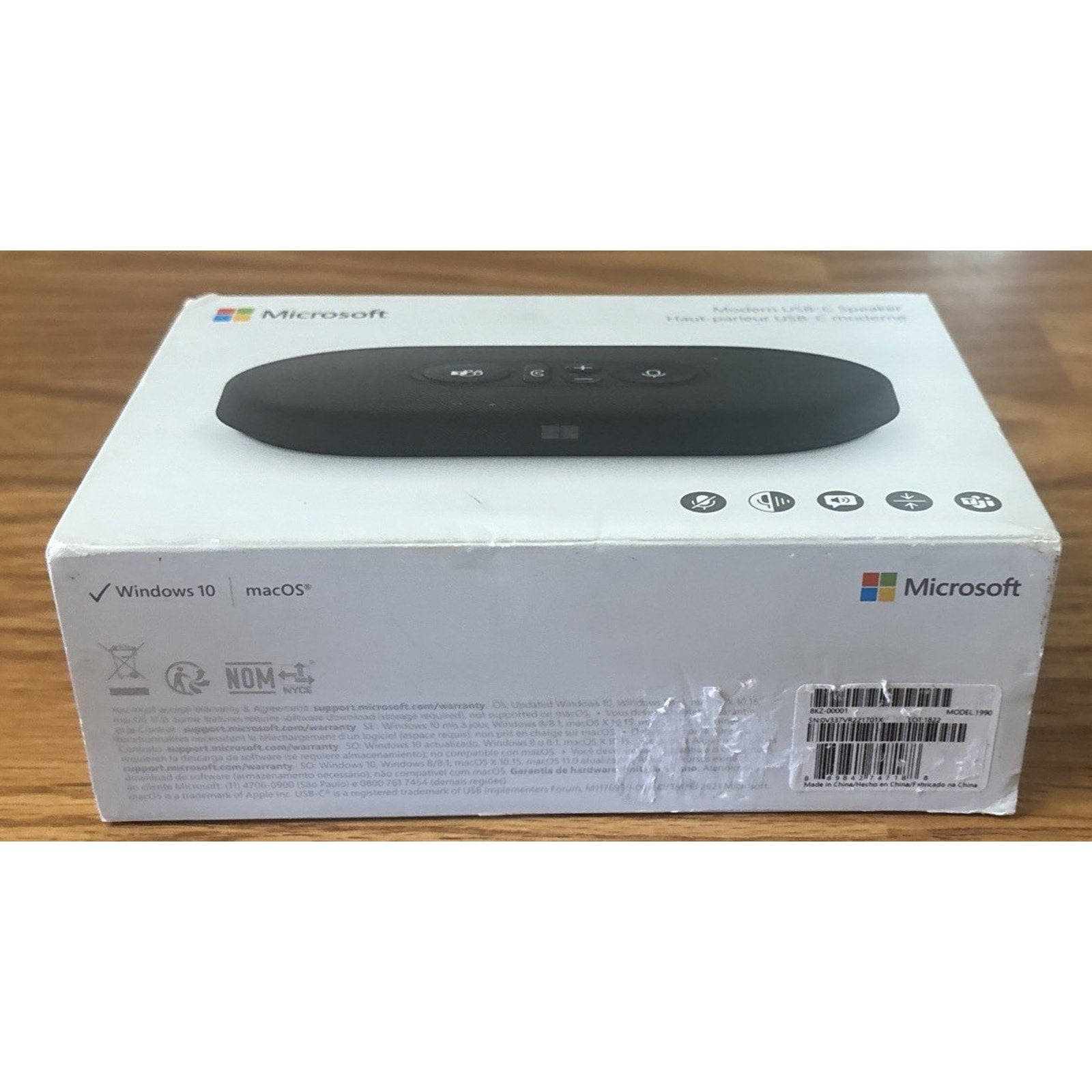 Microsoft - Modern USB-C Speaker 2- Way Compact Stereo Speaker, Call Controls