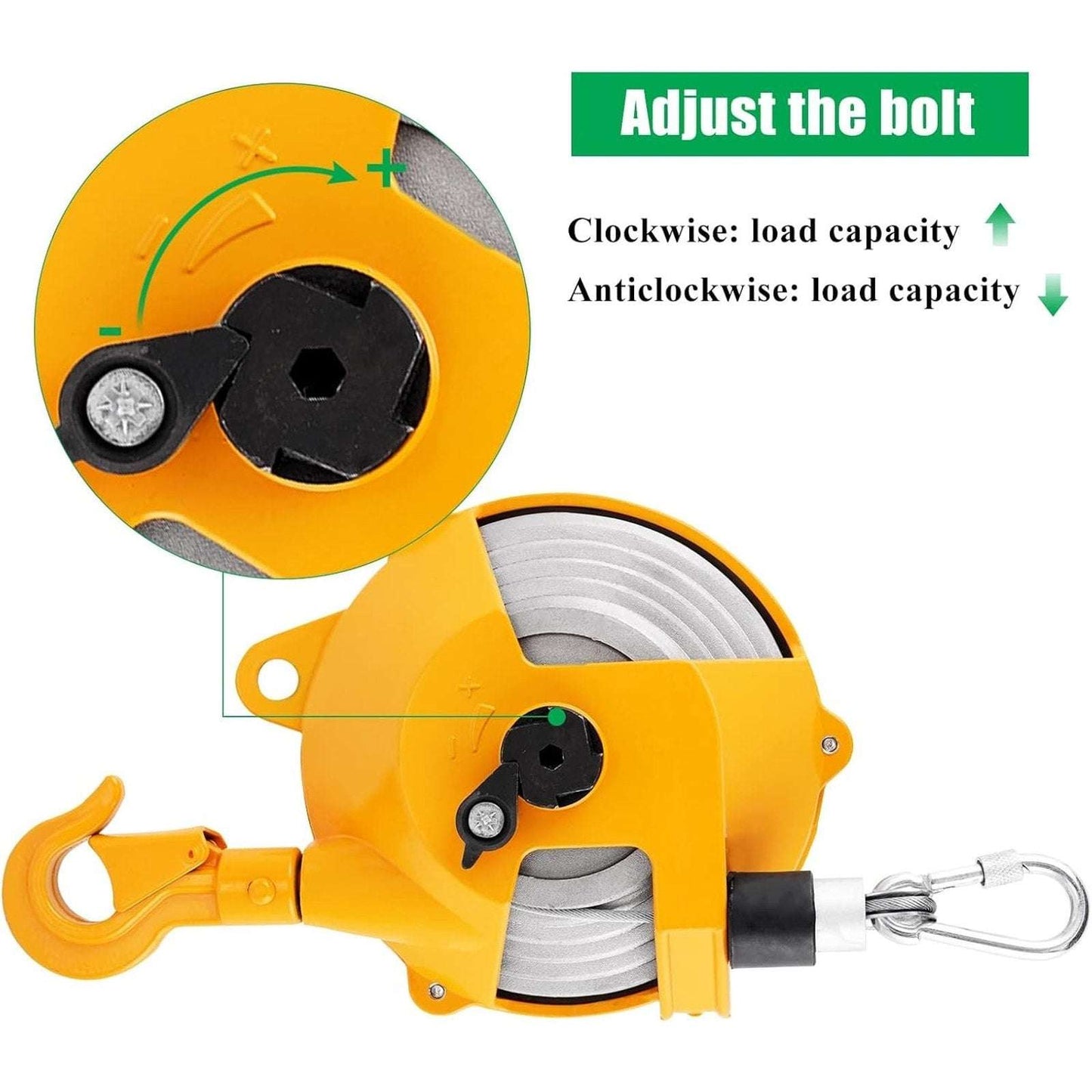 EW-5 Retractable Spring Balancer, 3-5KG(6.6-11Lbs) 1.5m Cable Hanging Tool