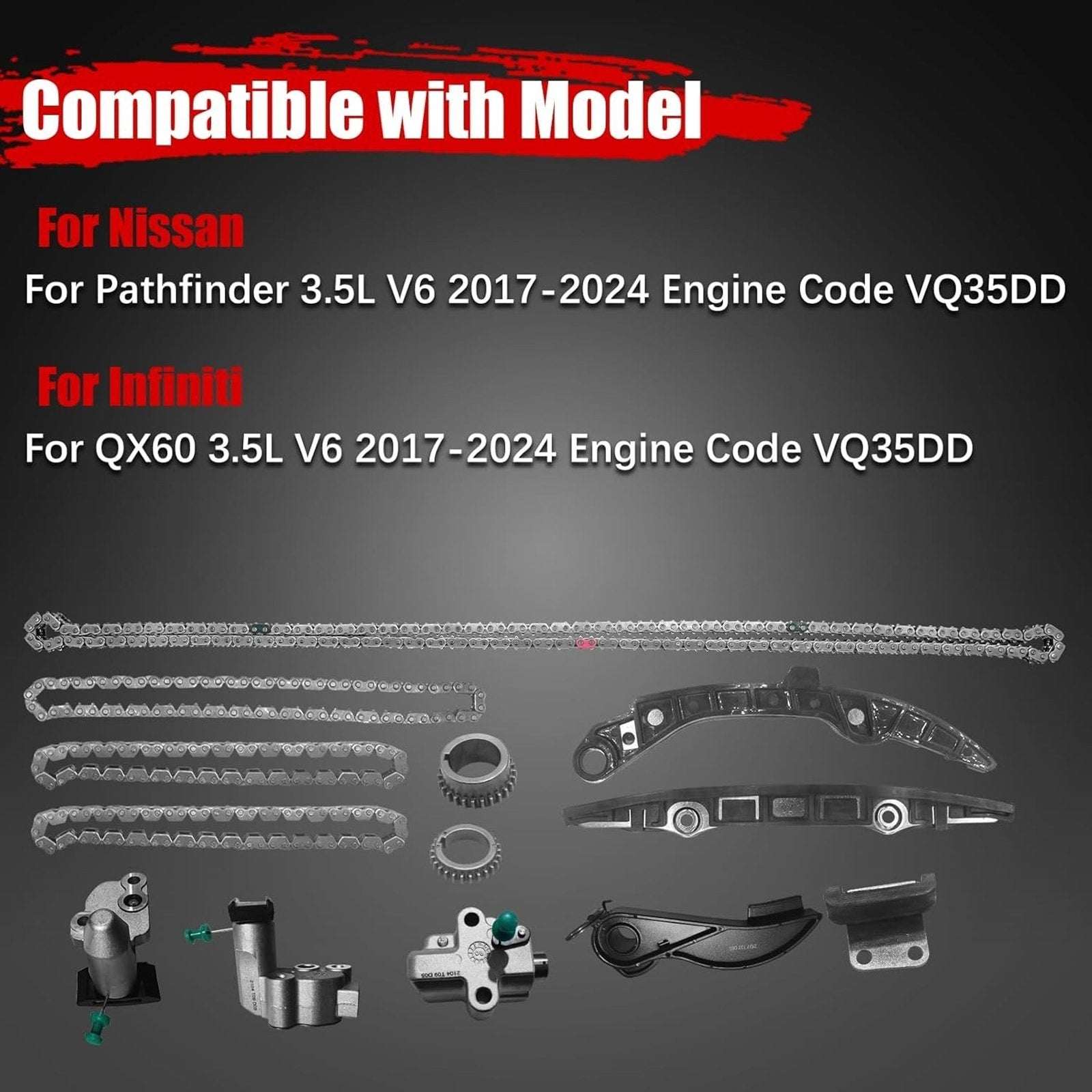 Timing Chain Kit Fits Nissan Pathfinder VQ35DD Infiniti QX60 3.5L V6 2017-2024