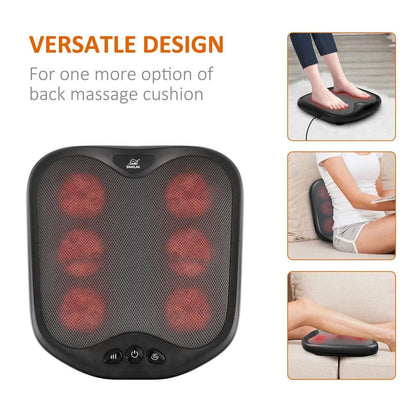 Snailax Shiatsu Foot Massager Deep Kneading Massager with Heat & Washable Cover