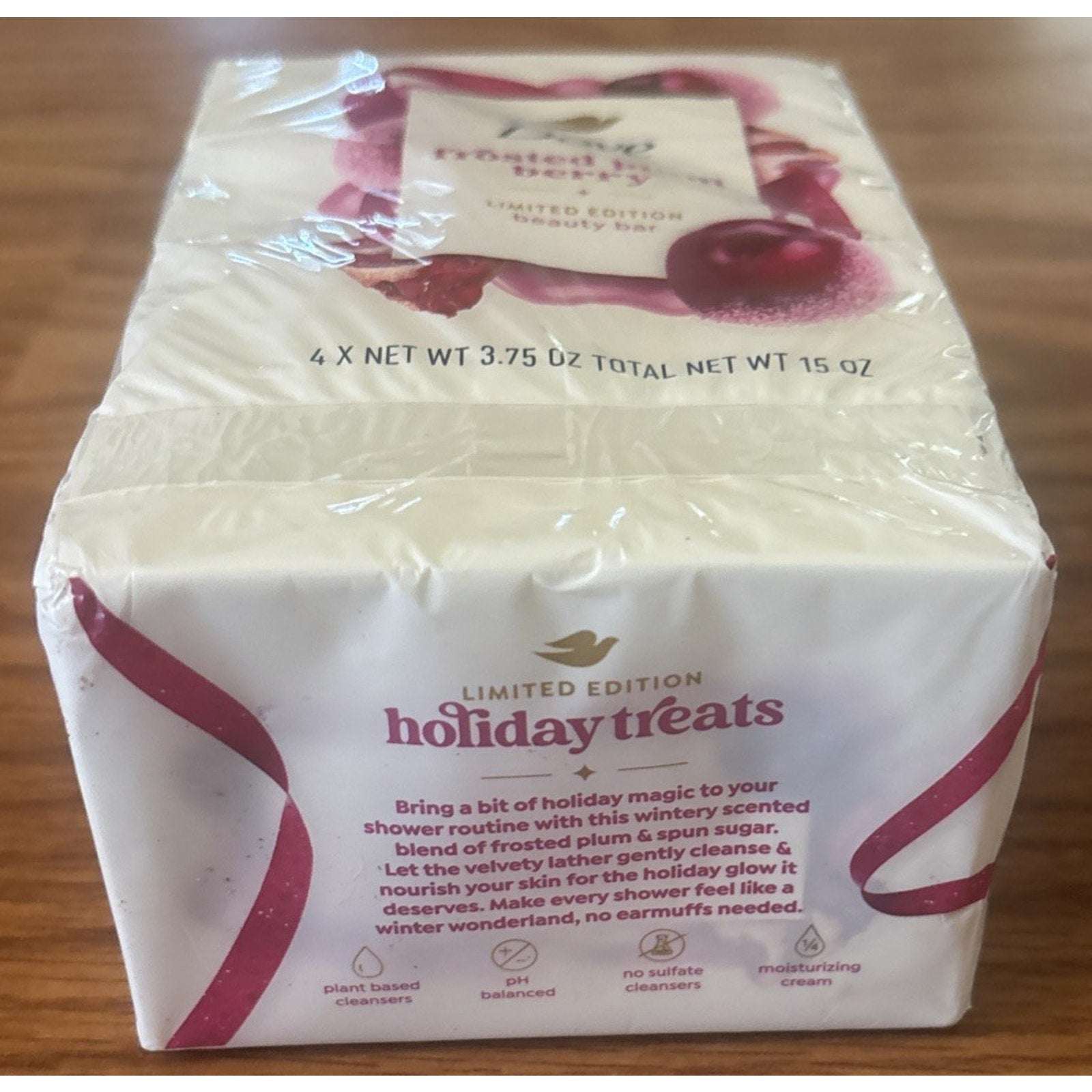 8 Bars Dove Frosted Plum Berry Limited Edition Holiday Treats Bar Soap 3.75oz