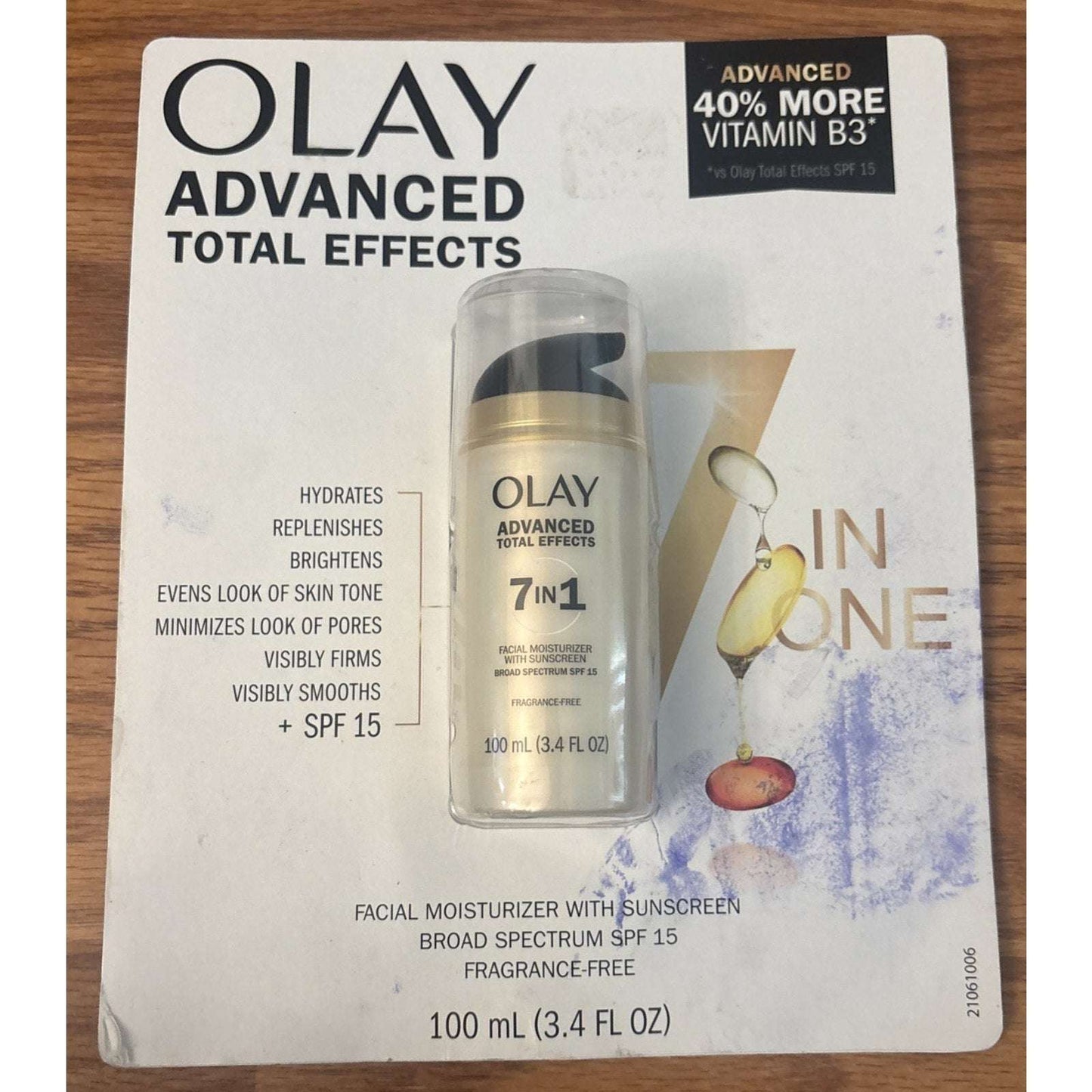 Olay Advanced Total Effects Facial Moisturizer + SPF15 - New/Sealed 3.4 fl oz