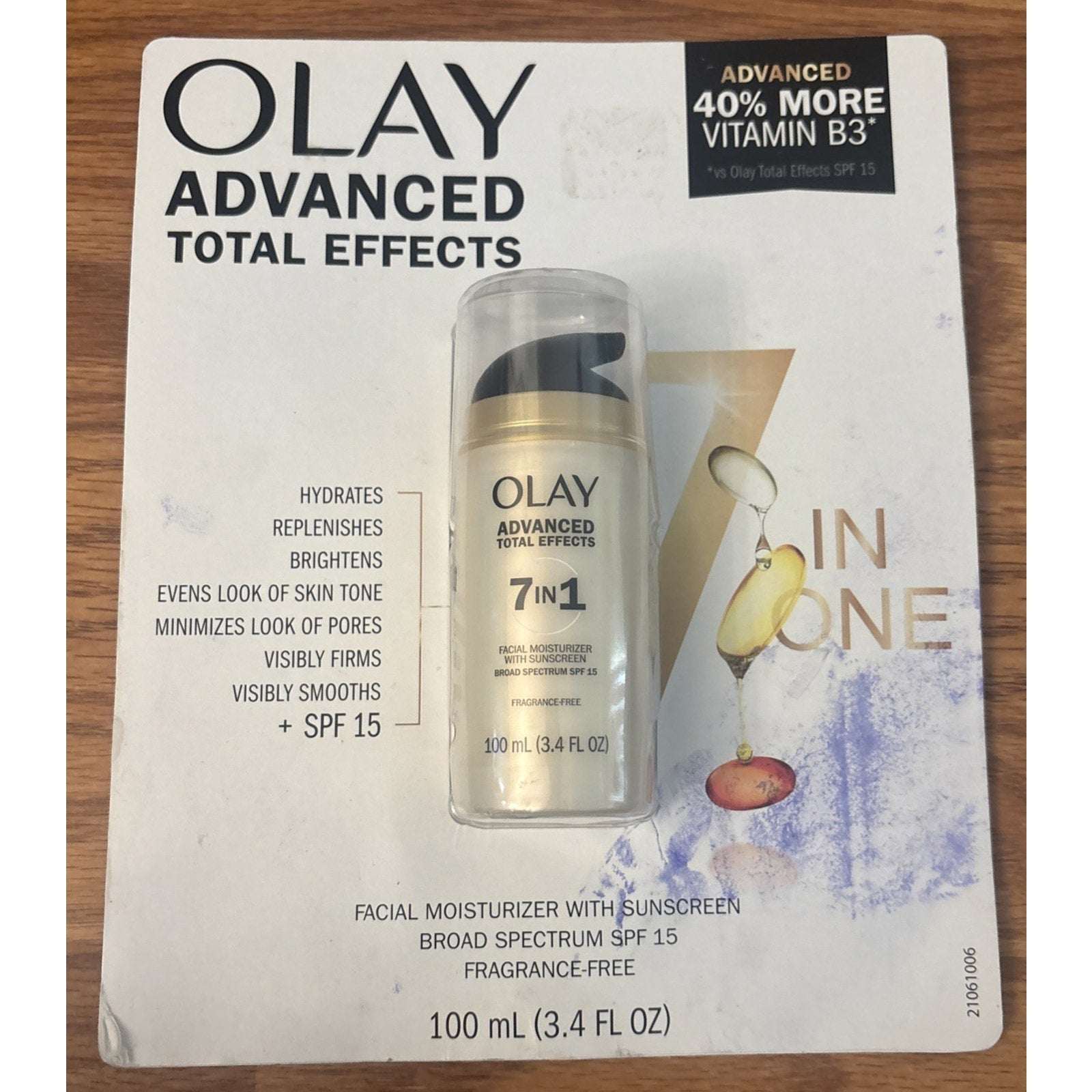 Olay Advanced Total Effects Facial Moisturizer + SPF15 - New/Sealed 3.4 fl oz