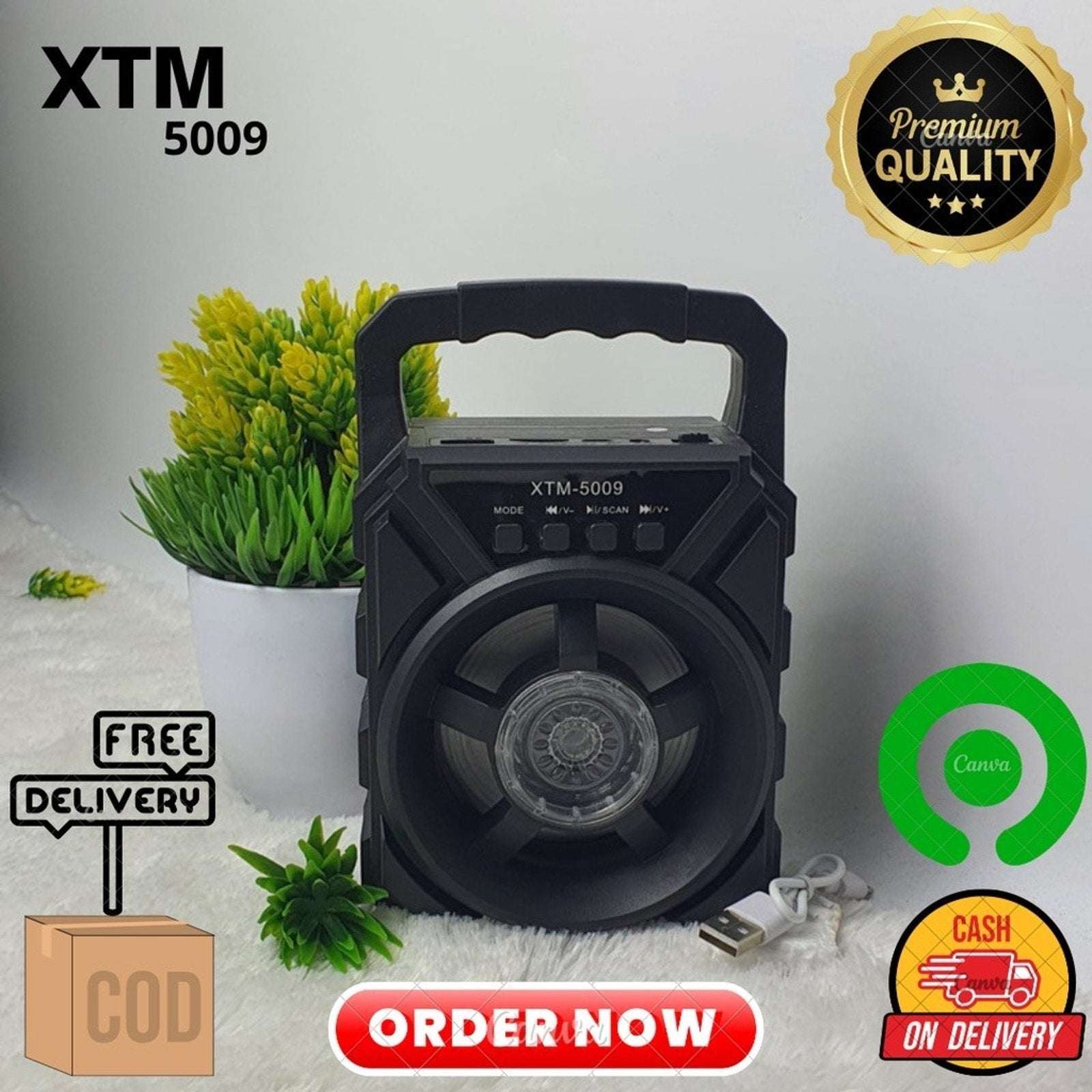 Portable Mini Bluetooth Speaker Karaoke Machine with Microphone & RGB LED Lights