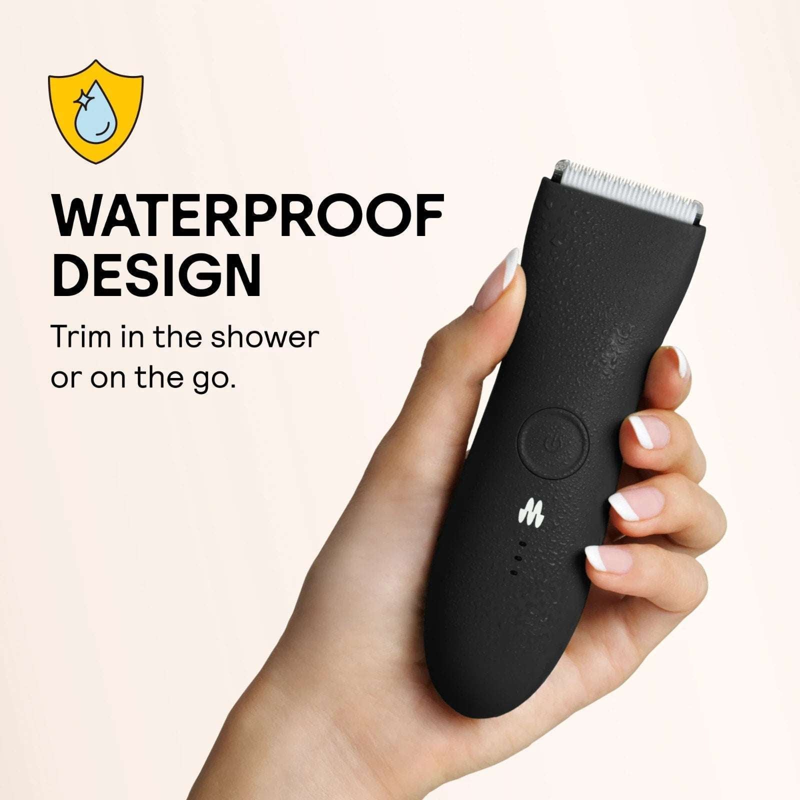Meridian The Trimmer Whole Body Hair Trimmer Waterproof & Rechargeable in ONYX