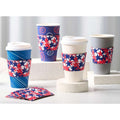 Disposable Coffee Cup Sleeves for Hot or Cold Drinks Patriotic Fits 10oz - 24oz