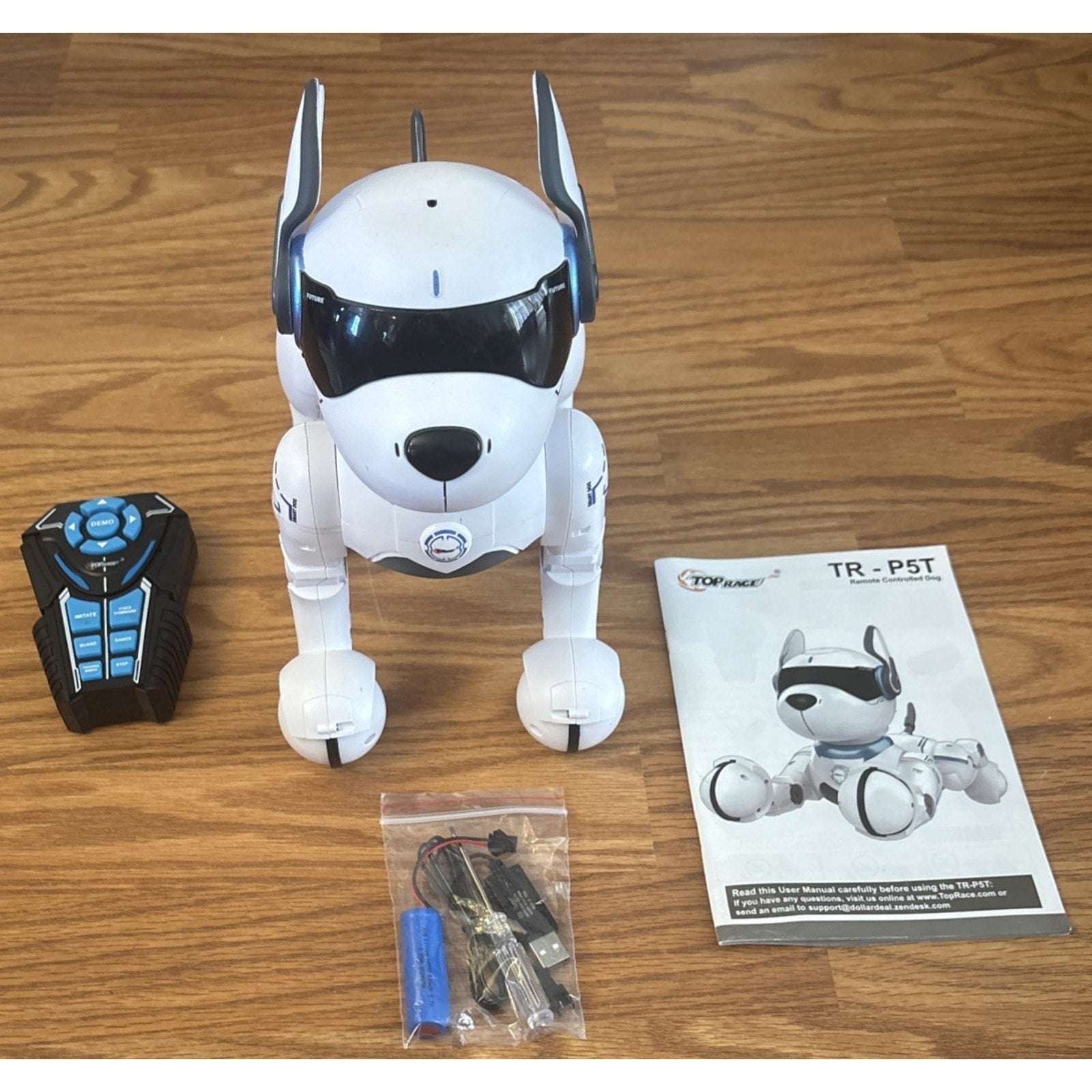 Interactive Programable Smart Robot Dog Rechargeable Voice Guard Mode Imitation