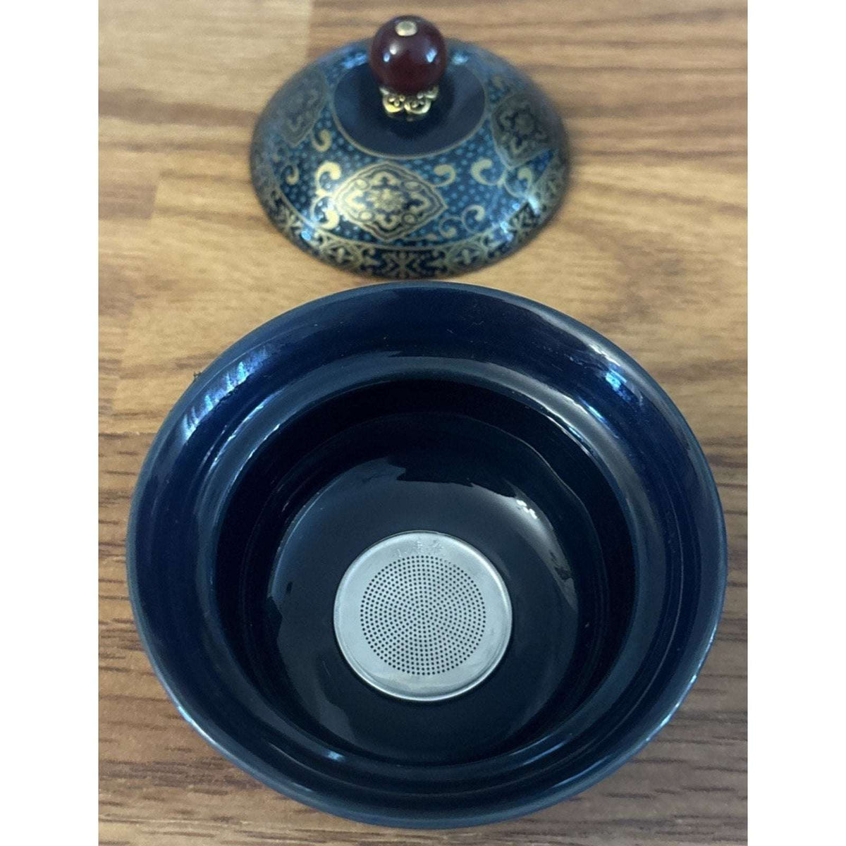Porcelain Chinese Gongfu Tea Set Portable Teapot Set w/ 360° Rotation & Infuser